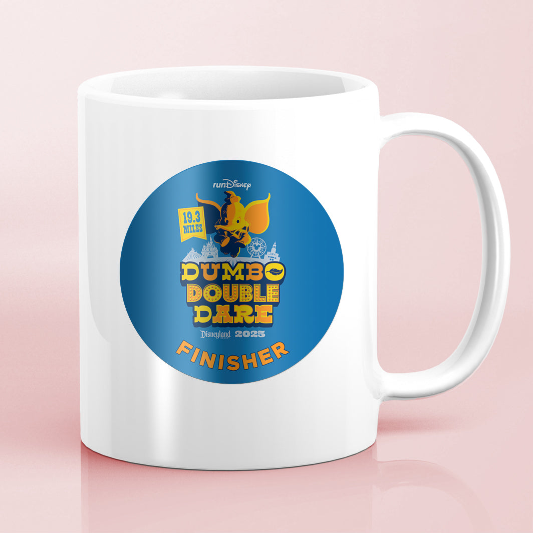 Disneyland Half Marathon Weekend 2025 Dumbo Double Dare Challenge 19.3 Miles FINISHER Water Bottle Mug Sticker