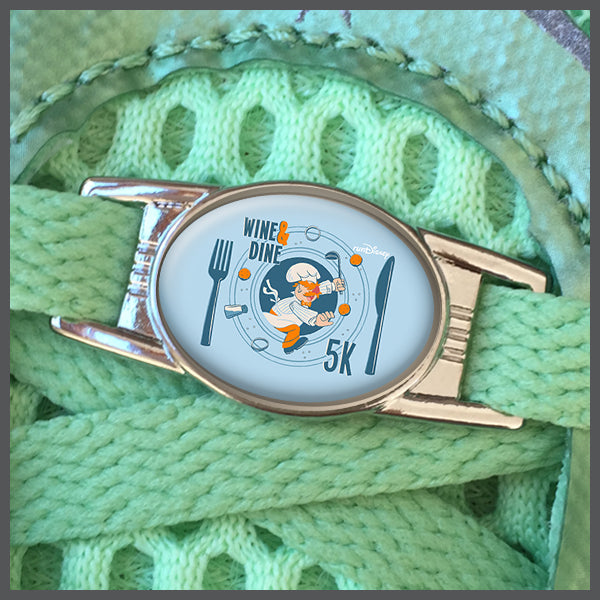 RunDisney Wine & Dine Weekend 2024 5K 3.1 Miles Shoe Charm or Zipper Pull