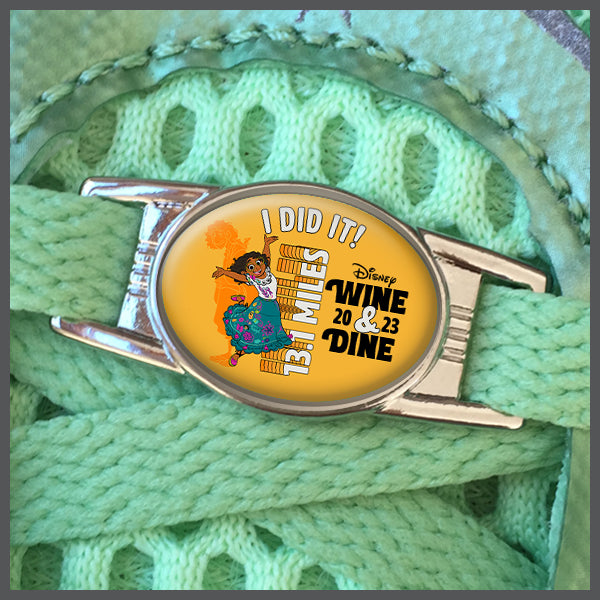 RunDisney Wine & Dine Weekend 2023 Half Marathon 13.1 Miles I DID IT Shoe Charm or Zipper Pull