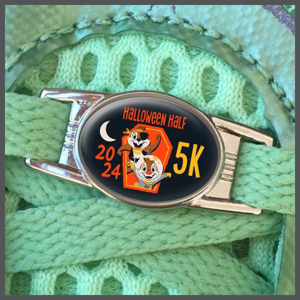 Disneyland Halloween Half Marathon Weekend 2024 5K 3.1 Miles Shoe Charm or Zipper Pull