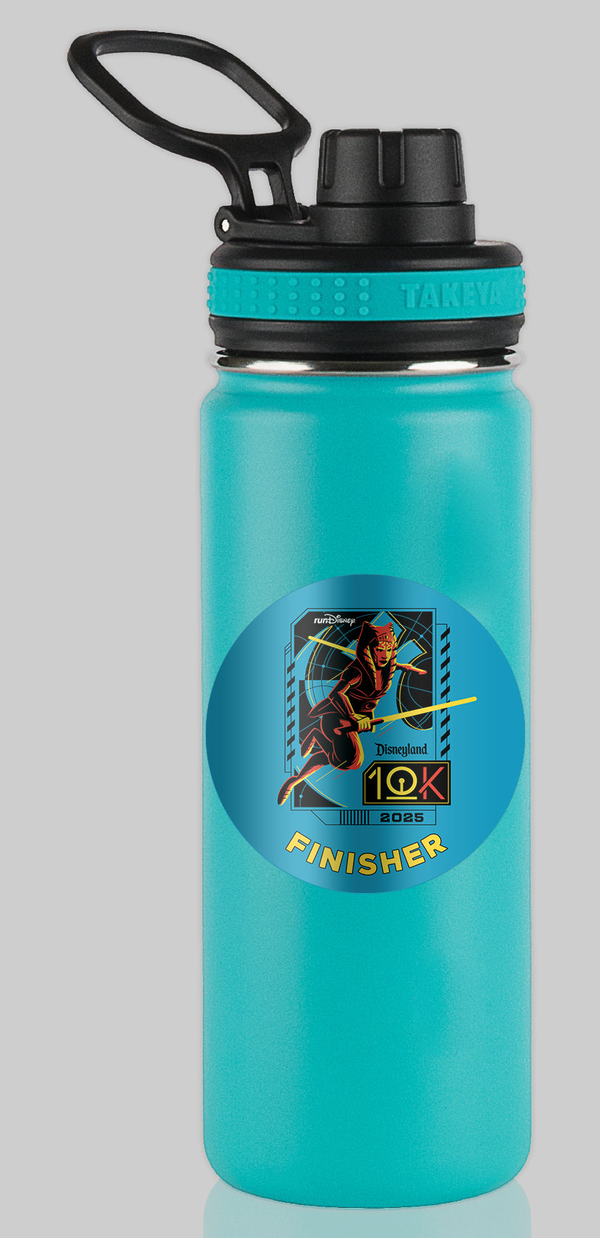 Disneyland Half Marathon Weekend 2025 10K 6.2 Miles FINISHER Water Bottle Mug Sticker