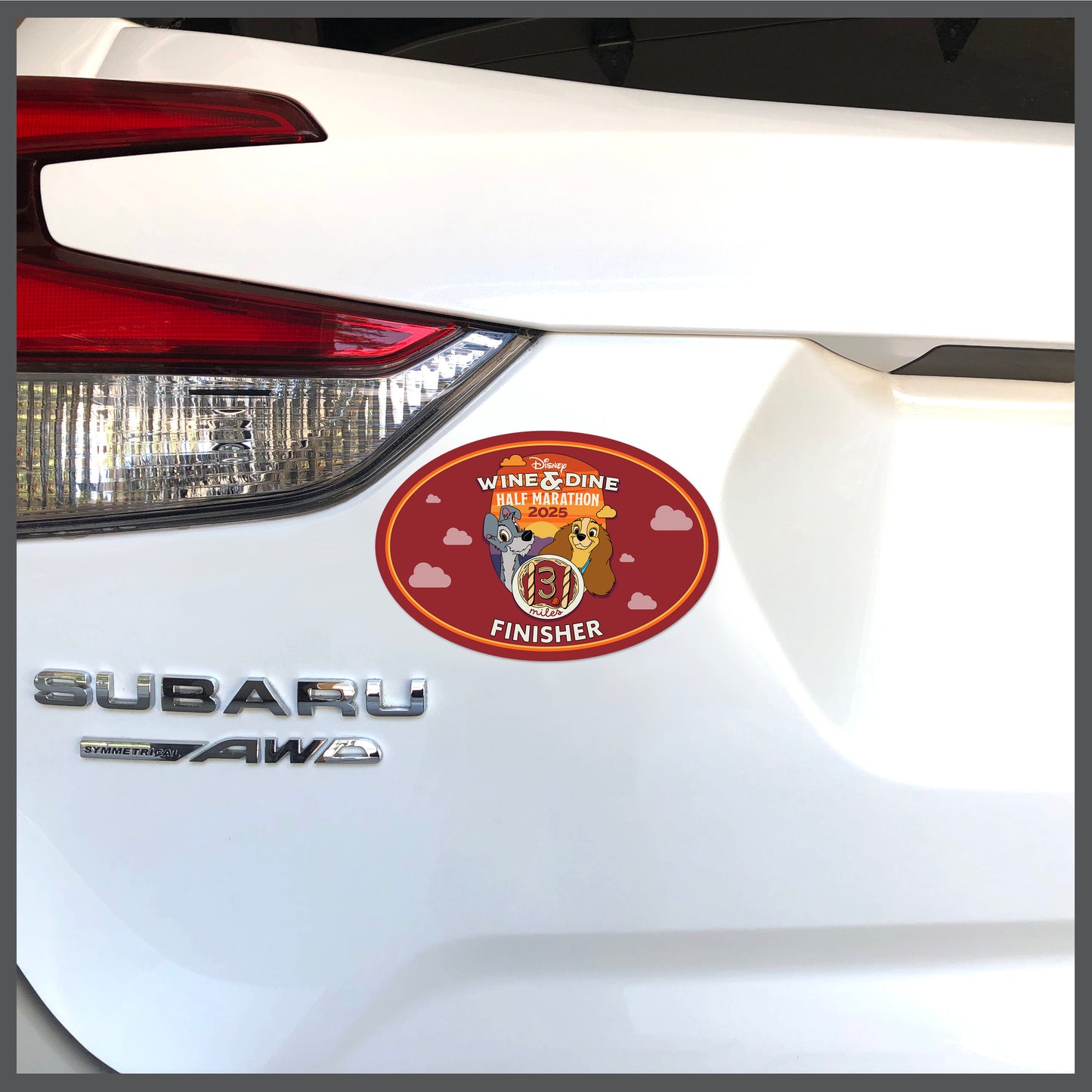 RunDisney Wine & Dine Weekend 2025 Half Marathon 13.1 Miles FINISHER Decal or Car Magnet