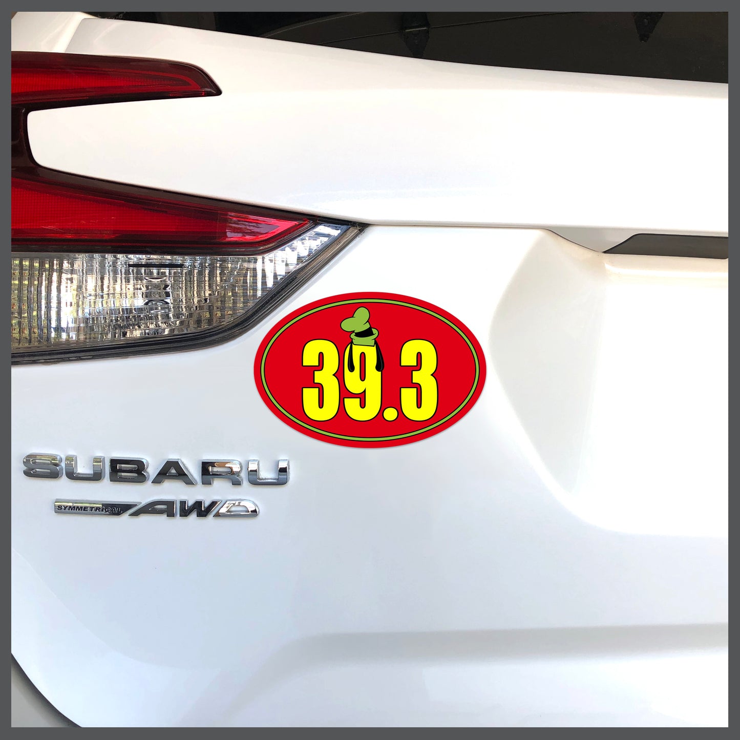 RunDisney Character Heads with Distance 39.3 Decal or Car Magnet