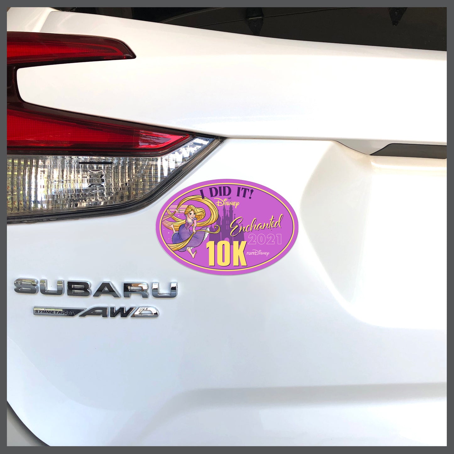 RunDisney Princess Half Marathon Weekend 2021 10K 6.2 Miles I DID IT Decal or Car Magnet