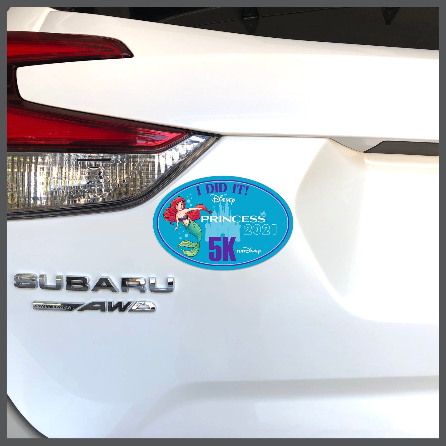 RunDisney Princess Half Marathon Weekend 2021 5K 3.1 Miles I DID IT Decal or Car Magnet