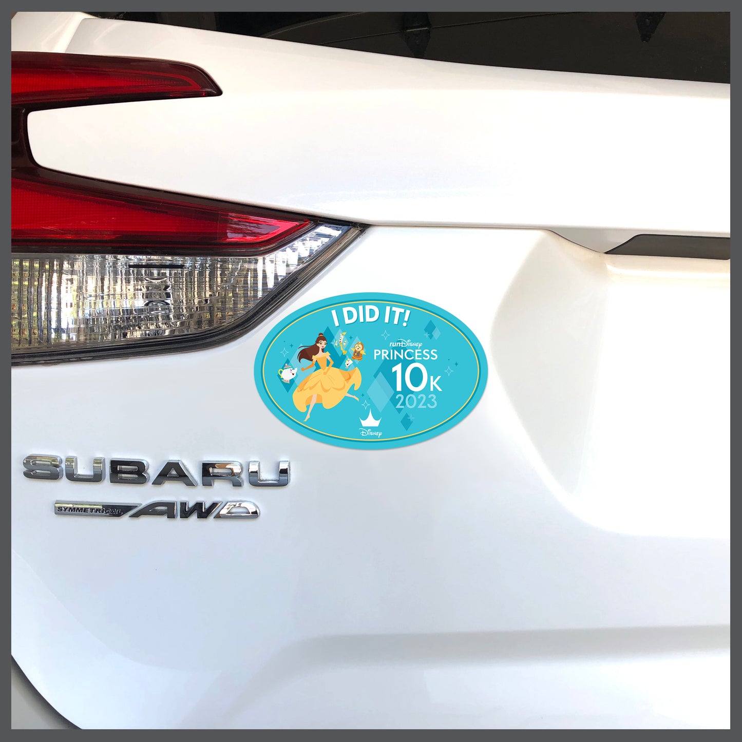 RunDisney Princess Half Marathon Weekend 2023 Princess 10K 6.2 Miles I DID IT Decal or Car Magnet