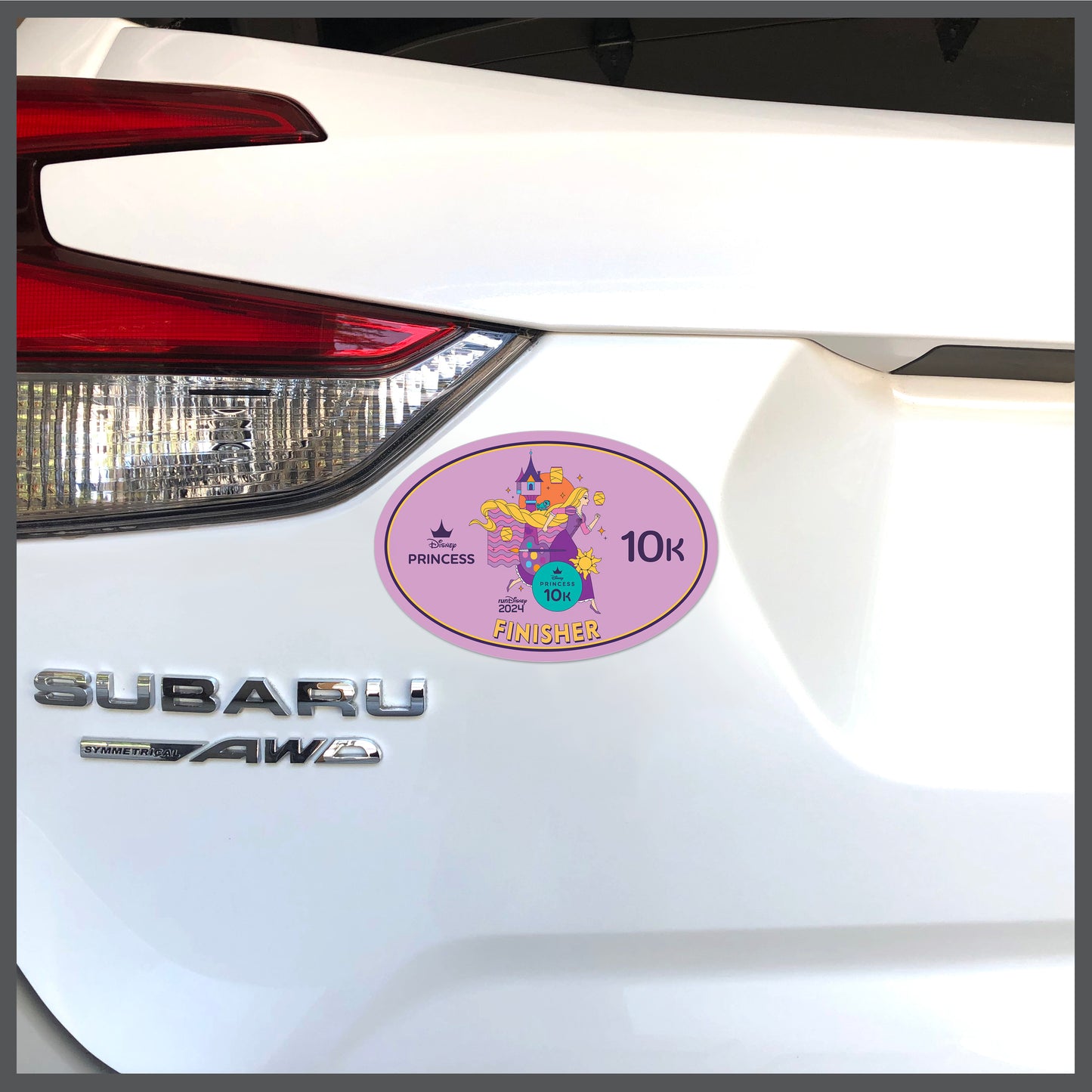 RunDisney Princess Half Marathon Weekend 2024 Princess 10K 6.2 Miles FINISHER Decal or Car Magnet