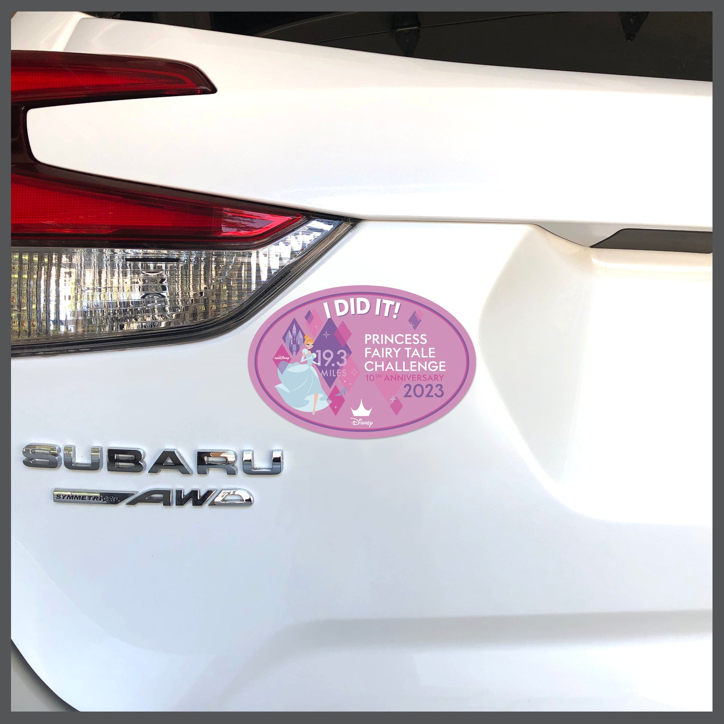 RunDisney Princess Half Marathon Weekend 2023 Fairy Tale Challenge 19.3 Miles I DID IT Decal or Car Magnet
