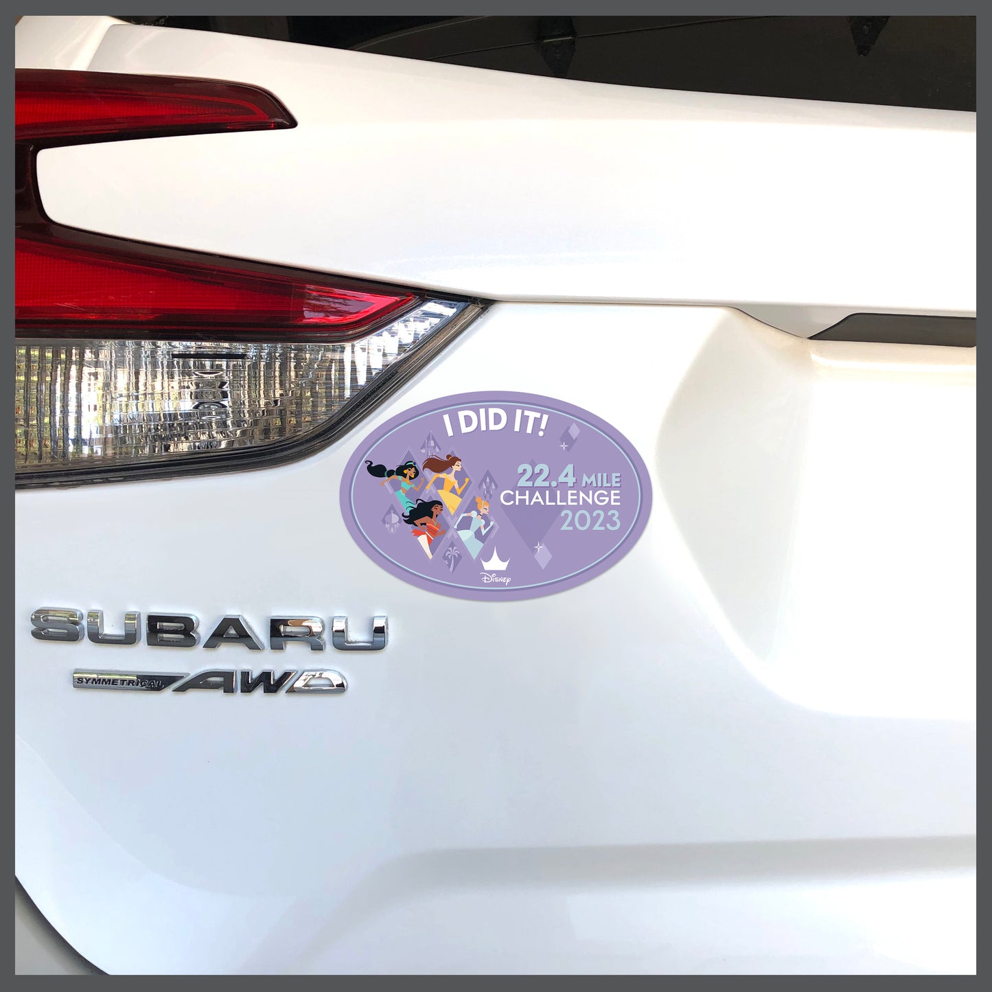 RunDisney Princess Half Marathon Weekend 2023 All Races Challenge 22.4 Miles I DID IT Decal or Car Magnet