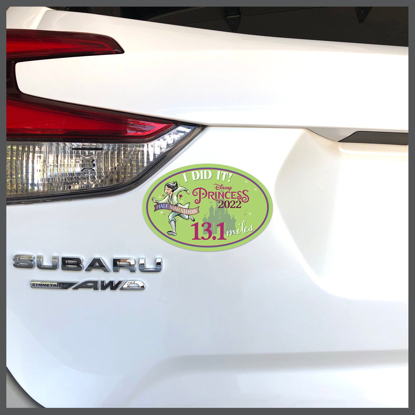 RunDisney Princess Half Marathon Weekend 2022 Princess Half Marathon 13.1 Miles I DID IT Decal or Car Magnet