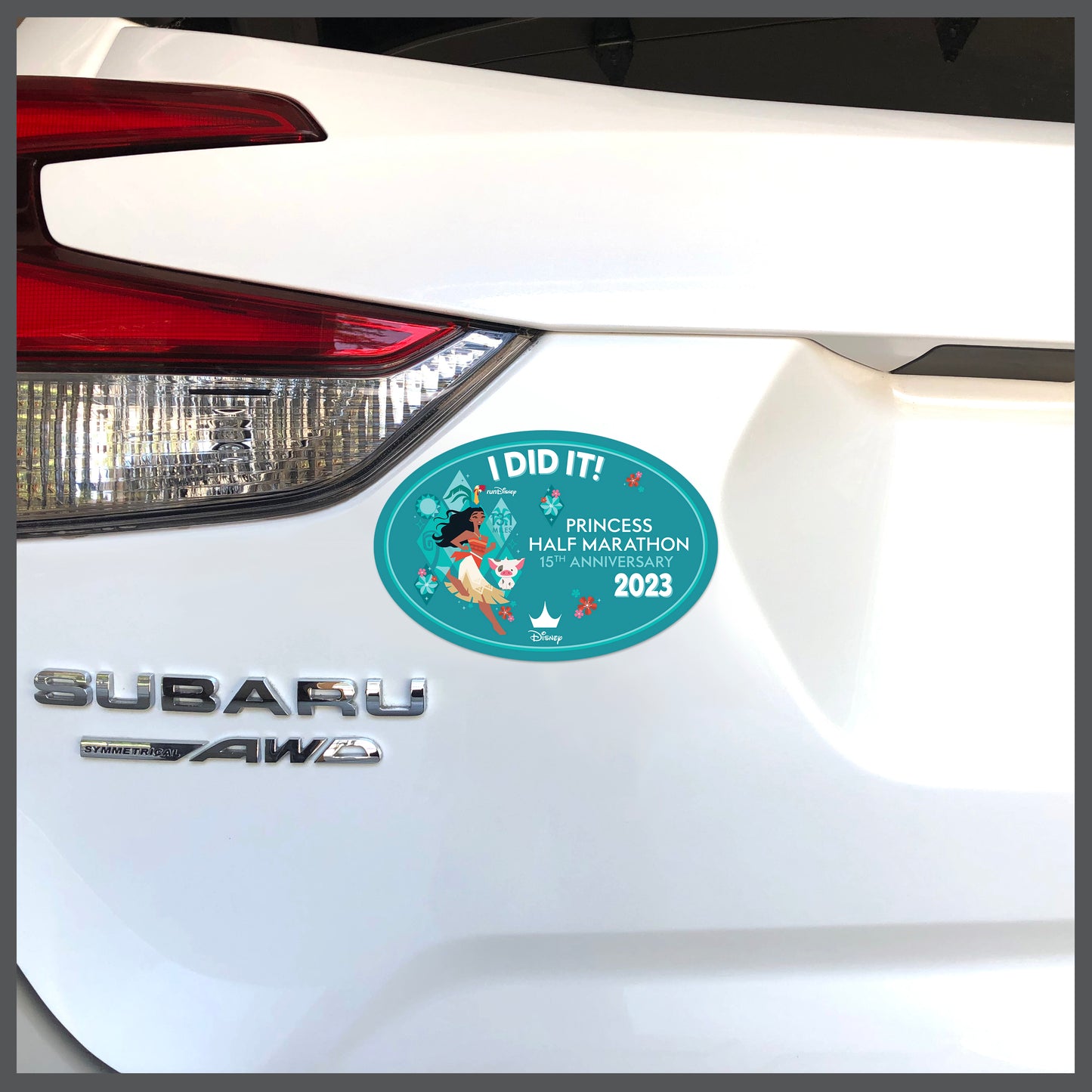 RunDisney Princess Half Marathon Weekend 2023 Princess Half Marathon 13.1 Miles I DID IT Decal or Car Magnet