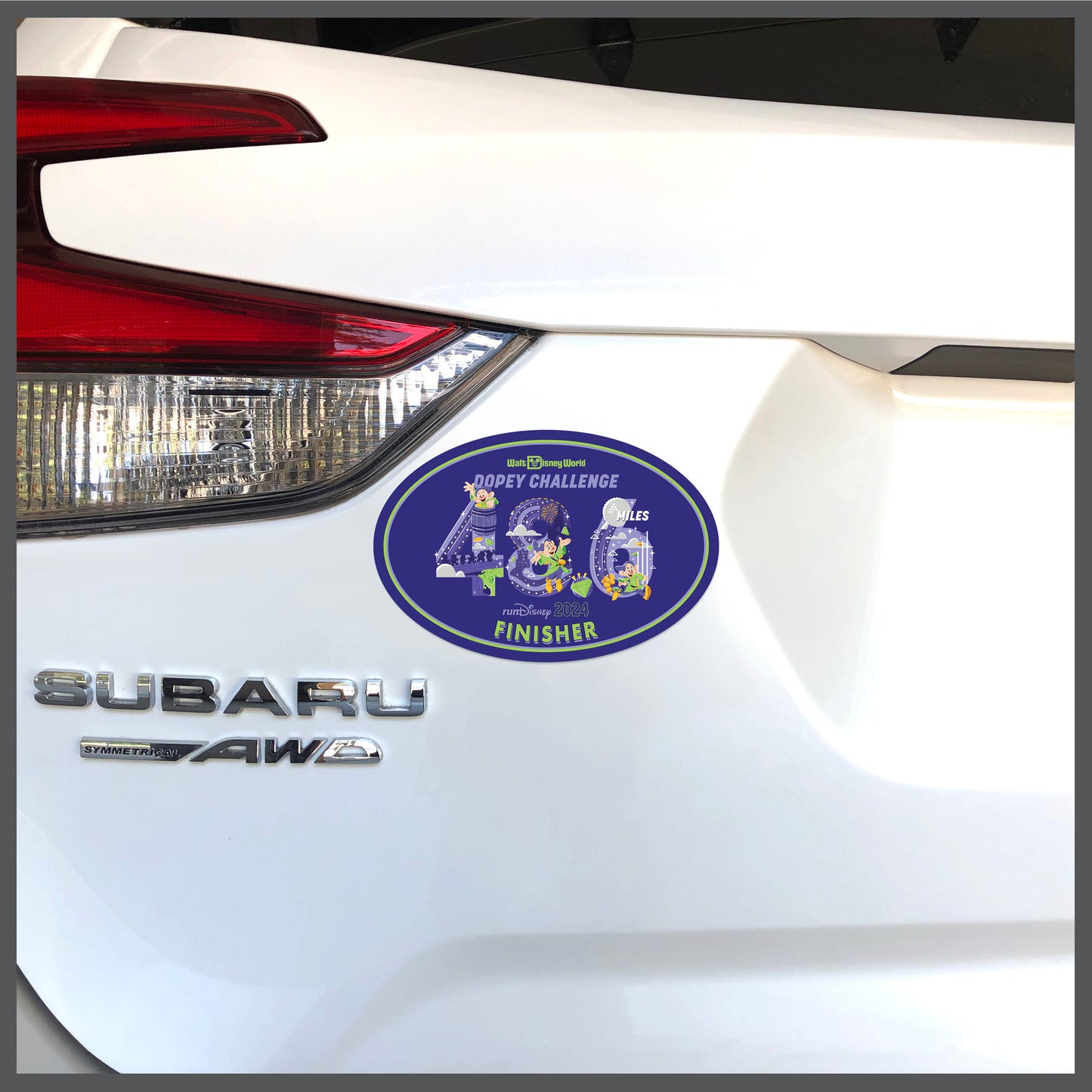 RunDisney Marathon Weekend 2024 Dopey Challenge 48.6 Miles FINISHER Decal or Car Magnet