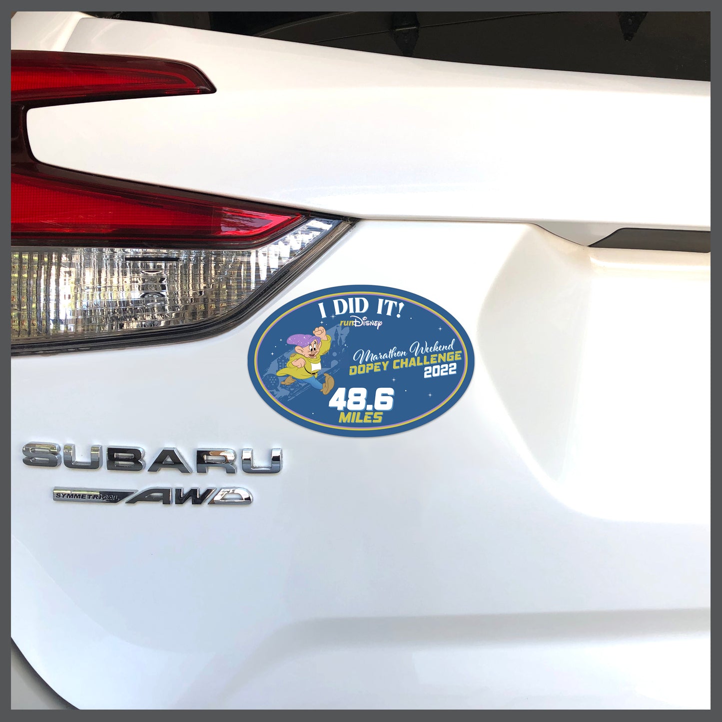 RunDisney Marathon Weekend 2022 Dopey Challenge 48.6 Miles I DID IT Decal or Car Magnet