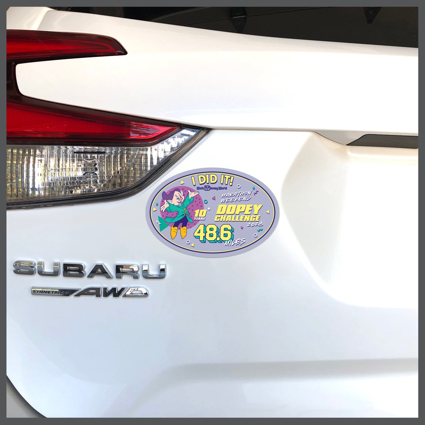 RunDisney Marathon Weekend 2023 Dopey Challenge 48.6 Miles I DID IT Decal or Car Magnet