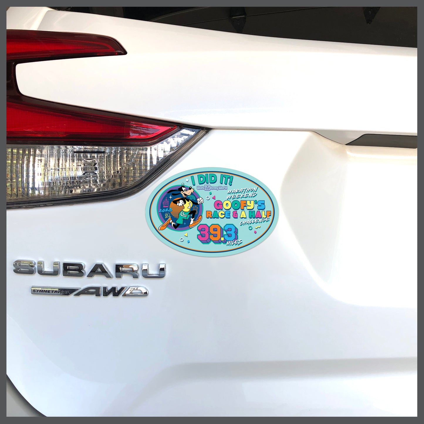 RunDisney Marathon Weekend 2023 Goofy Challenge 39.3 Miles I DID IT Decal or Car Magnet