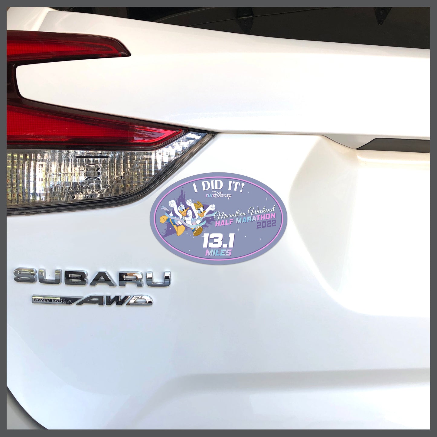 RunDisney Marathon Weekend 2022 Half Marathon 13.1 Miles I DID IT Decal or Car Magnet