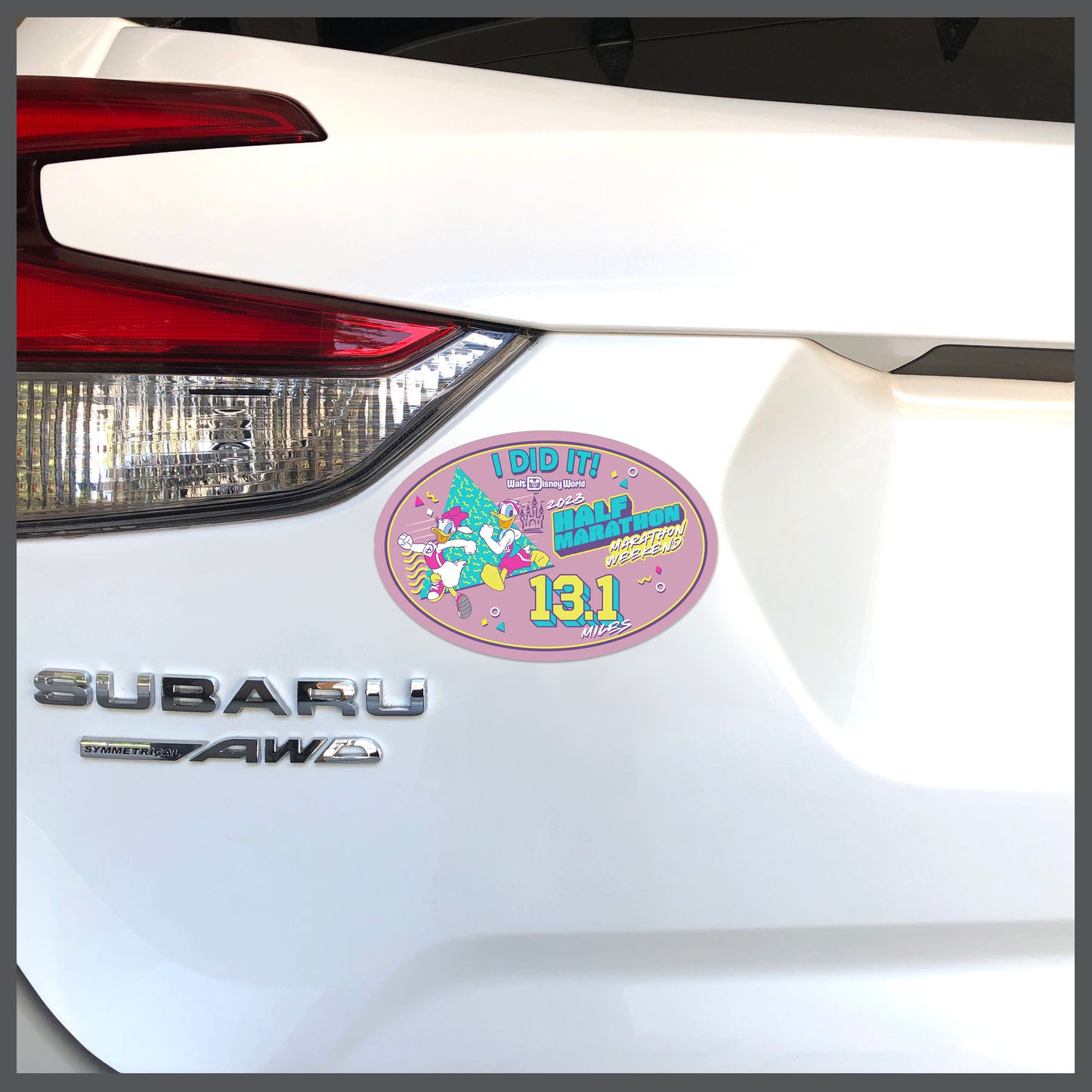 RunDisney Marathon Weekend 2023 Half Marathon 13.1 Miles I DID IT Decal or Car Magnet