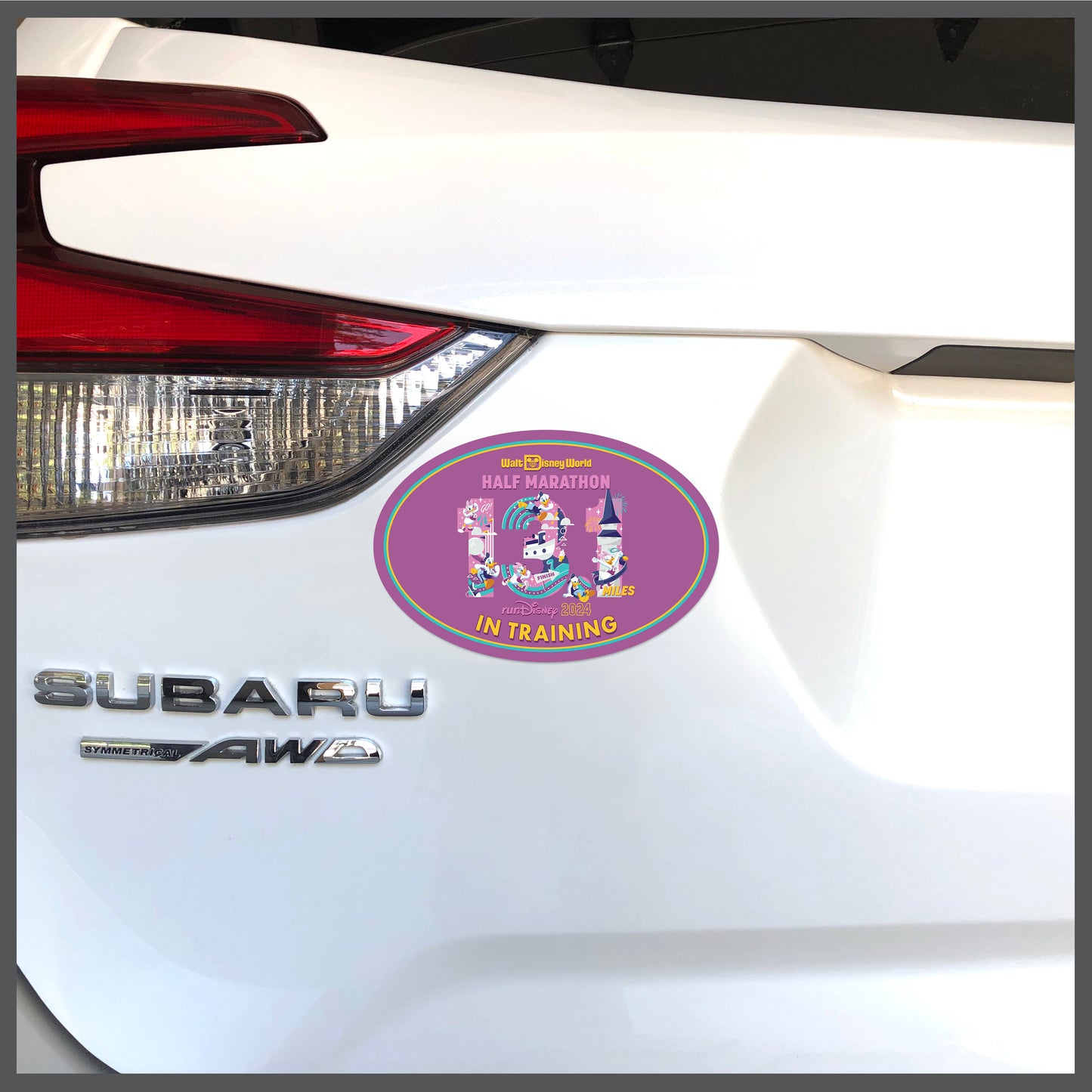 RunDisney Marathon Weekend 2024 Half Marathon 13.1 Miles IN TRAINING Decal or Car Magnet