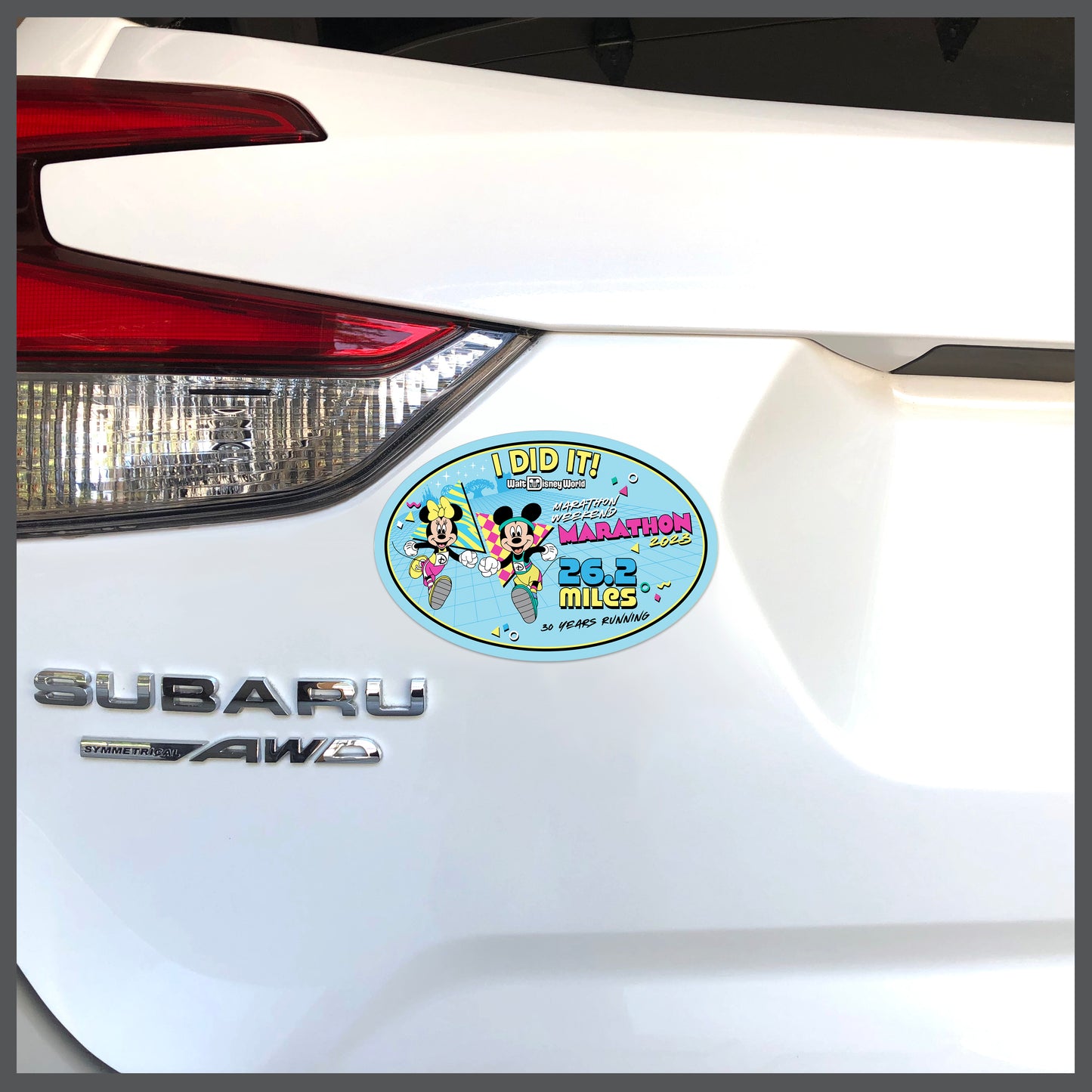 RunDisney Marathon Weekend 2023 Marathon 26.2 Miles I DID IT Decal or Car Magnet