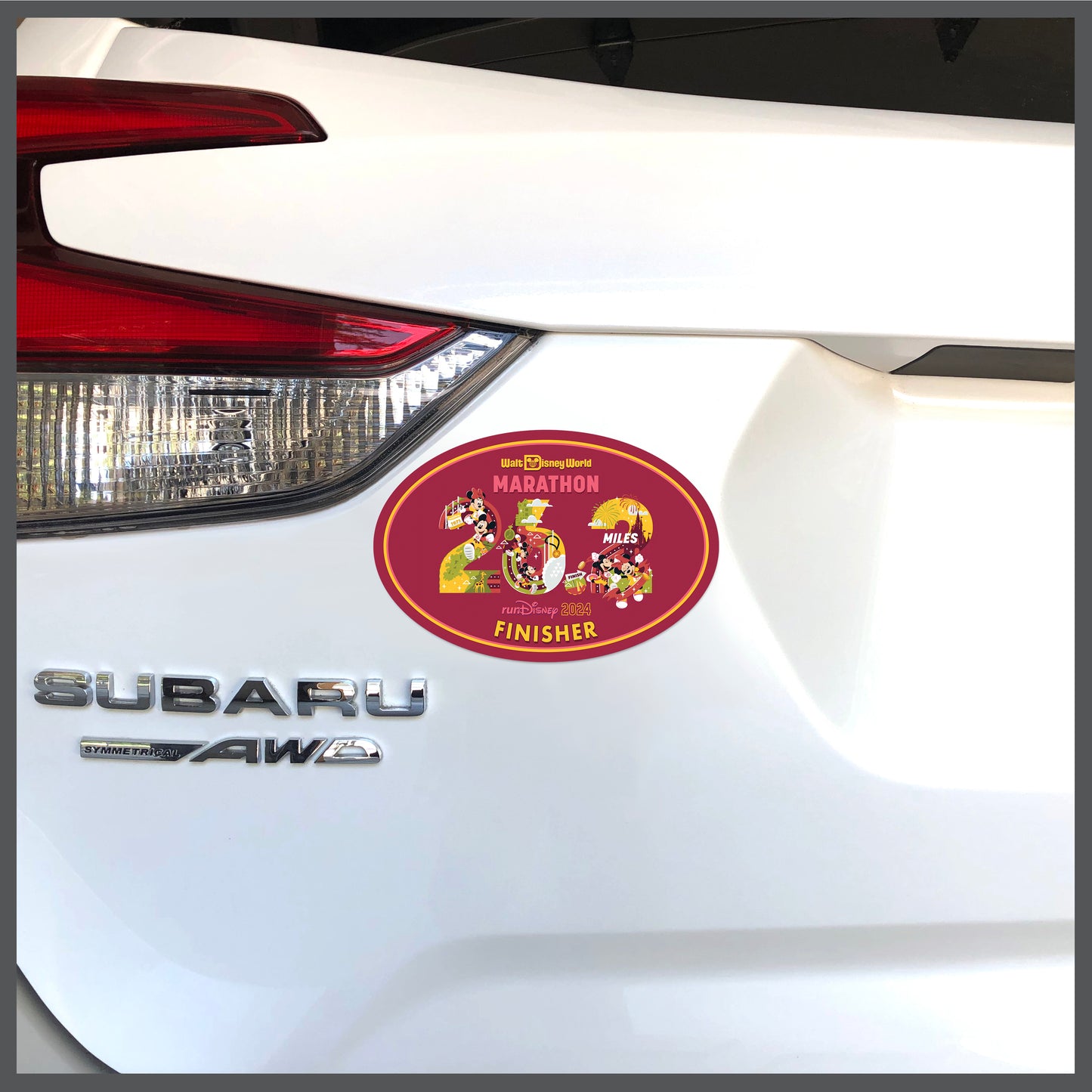 RunDisney Marathon Weekend 2024 Marathon 26.2 Miles FINISHER Decal or Car Magnet