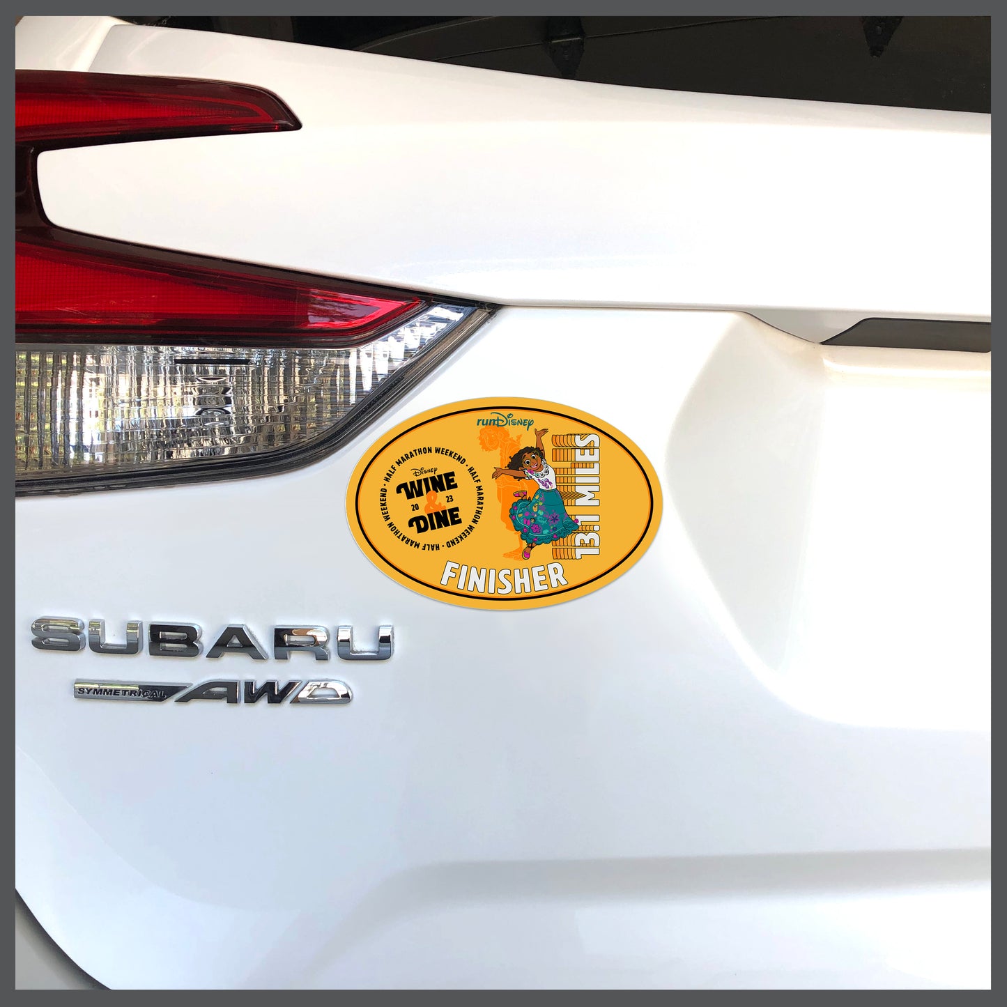 RunDisney Wine & Dine Weekend 2023 Half Marathon 13.1 Miles FINISHER Decal or Car Magnet