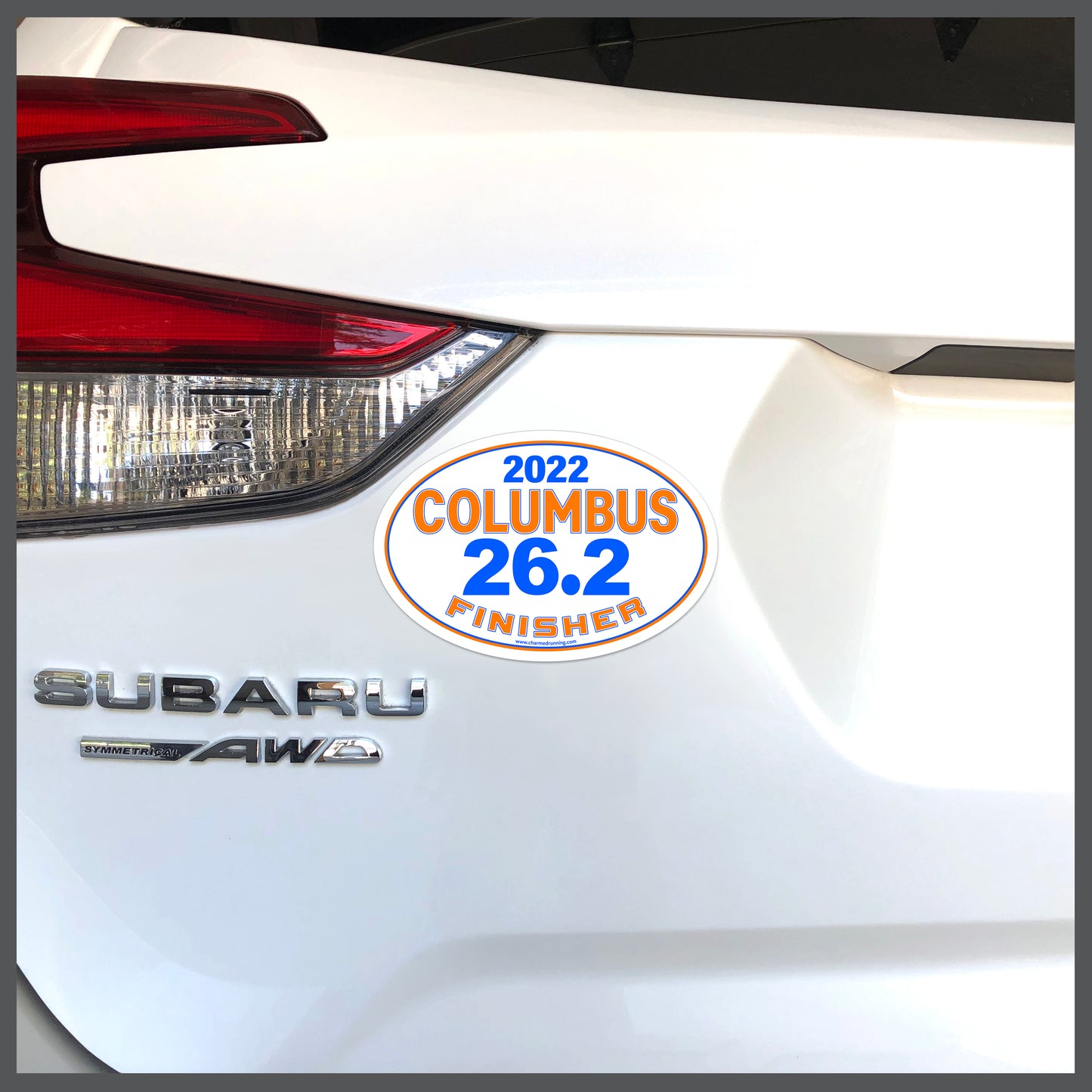 Columbus 26.2 Marathon FINISHER Decal or Car Magnet with Custom Year Option