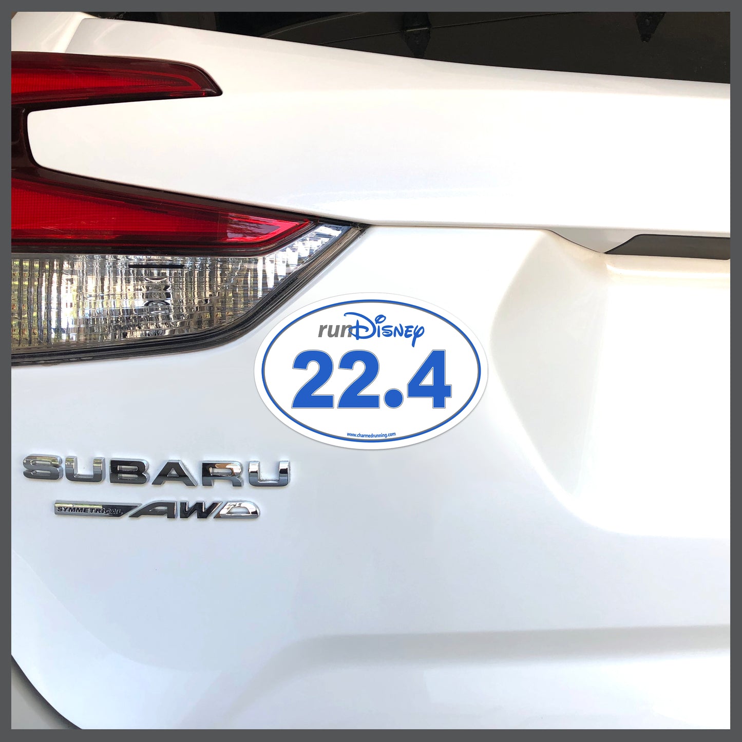RunDisney Race Distance 22.4 Miles CHOOSE COLOR Decal or Car Magnet