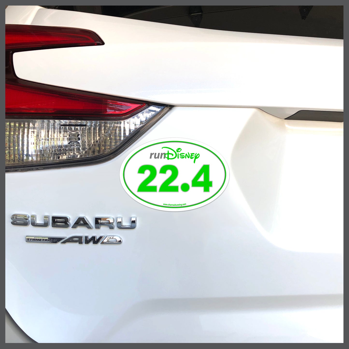 RunDisney Race Distance 22.4 Miles CHOOSE COLOR Decal or Car Magnet