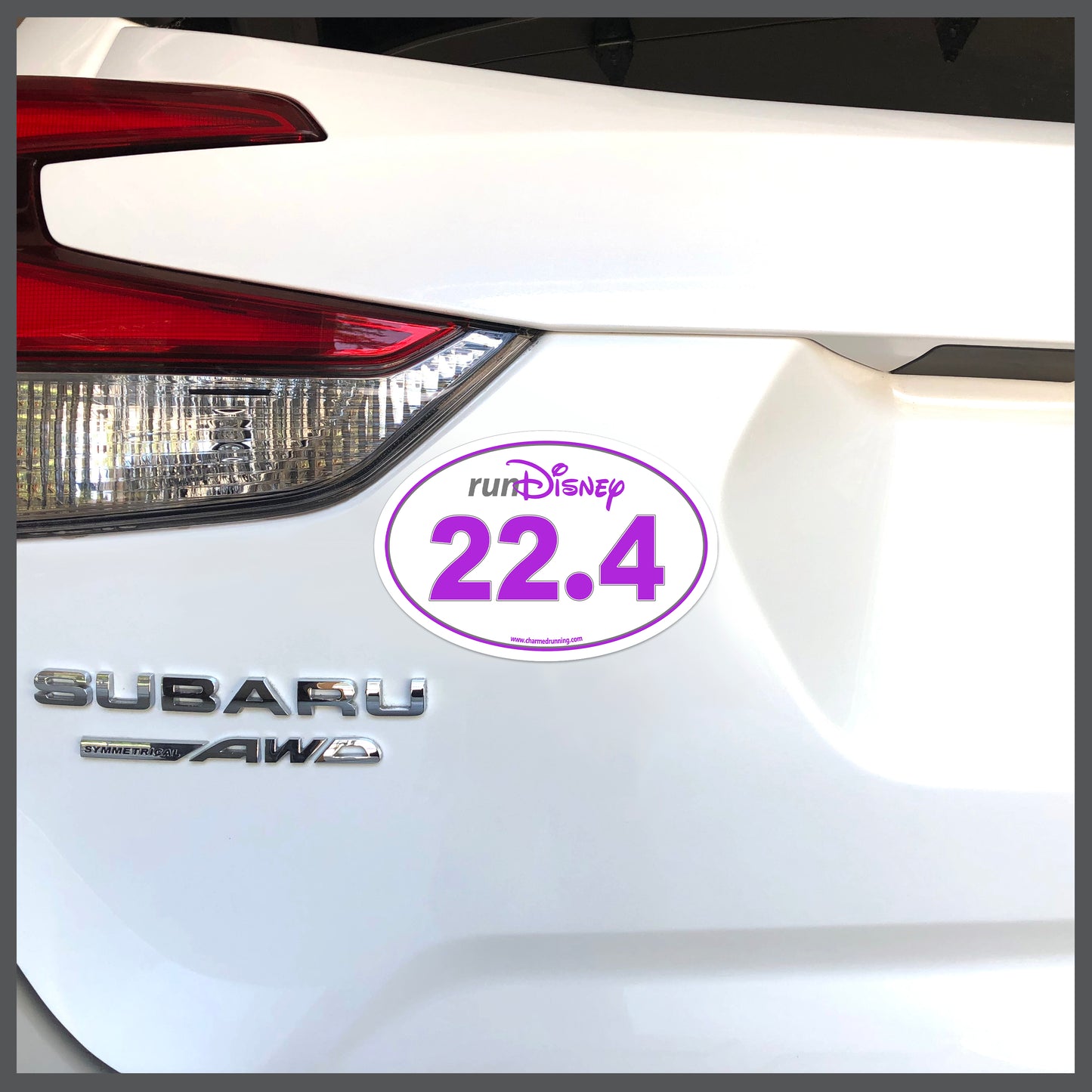 RunDisney Race Distance 22.4 Miles CHOOSE COLOR Decal or Car Magnet