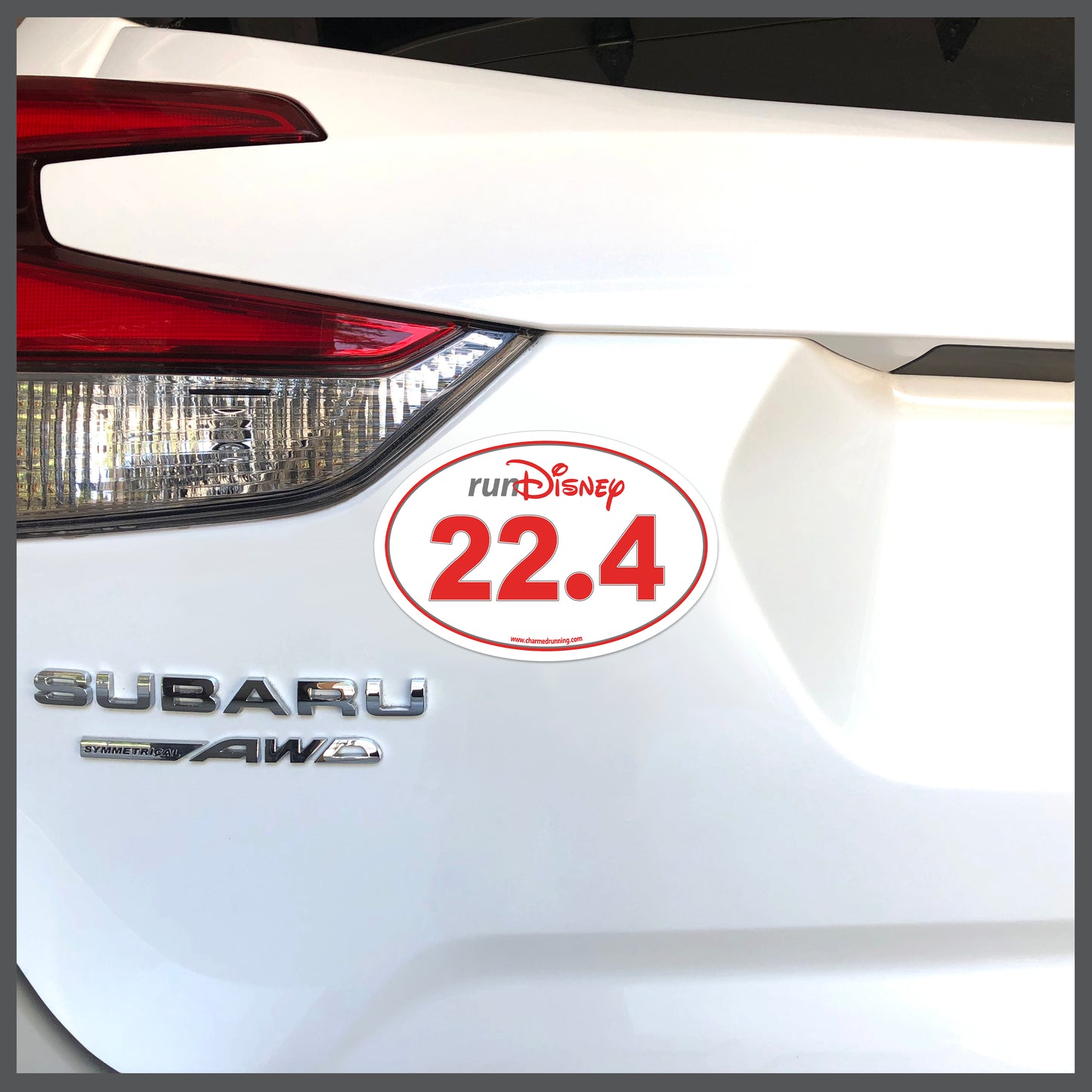 RunDisney Race Distance 22.4 Miles CHOOSE COLOR Decal or Car Magnet