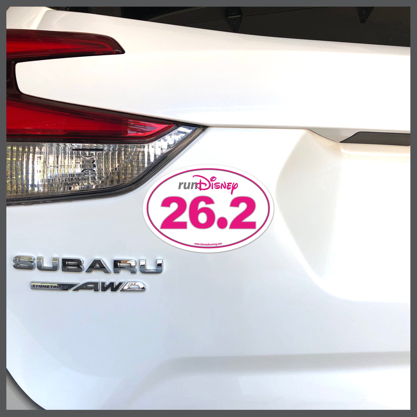 RunDisney Race Distance 26.2 Miles Marathon CHOOSE COLOR Decal or Car Magnet