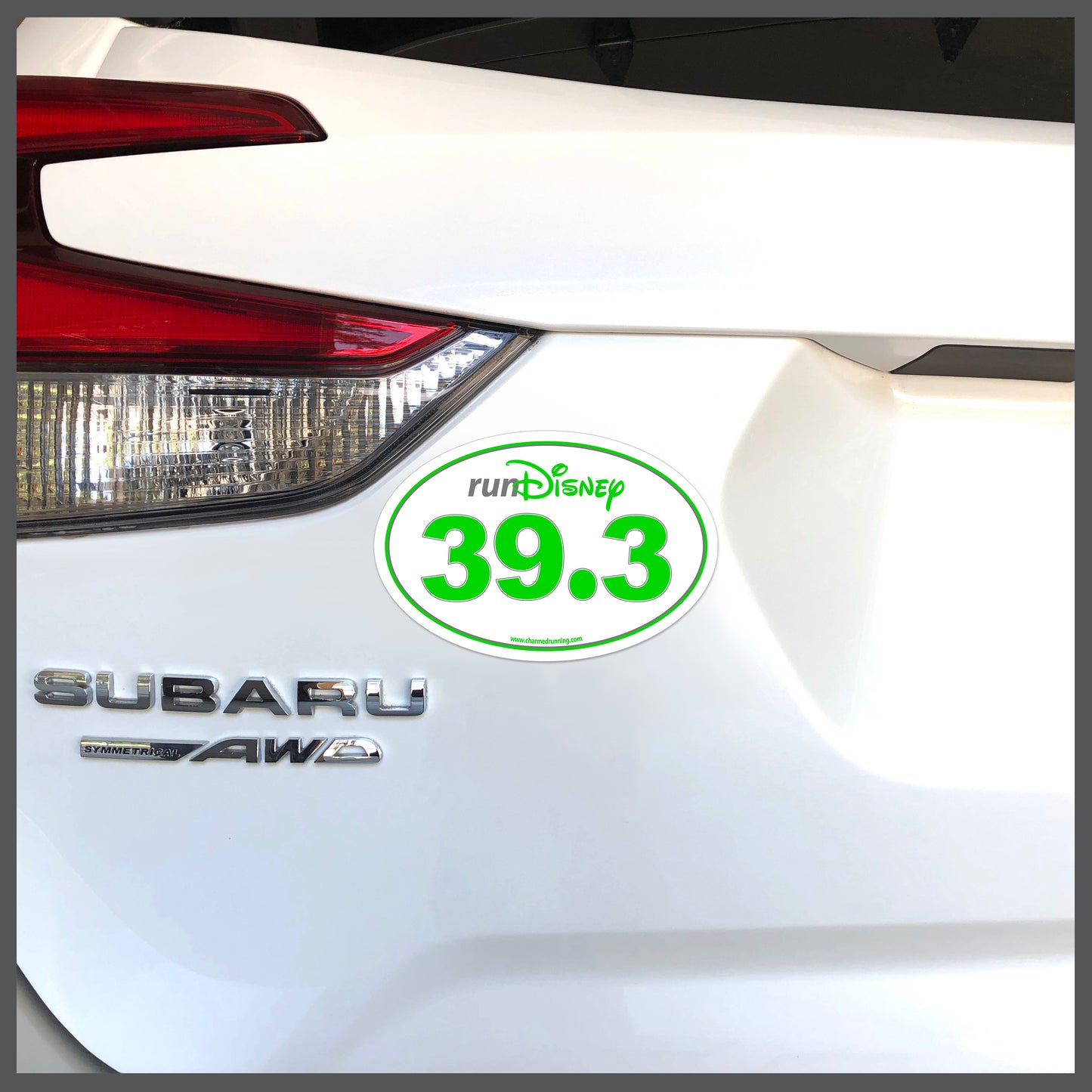 RunDisney Race Distance 39.3 Miles CHOOSE COLOR Decal or Car Magnet