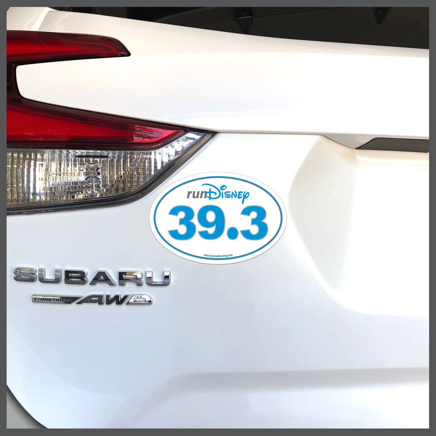 RunDisney Race Distance 39.3 Miles CHOOSE COLOR Decal or Car Magnet