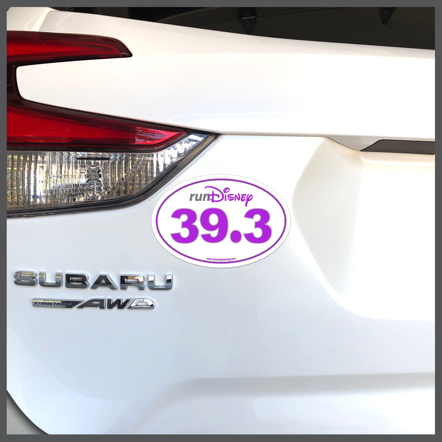 RunDisney Race Distance 39.3 Miles CHOOSE COLOR Decal or Car Magnet