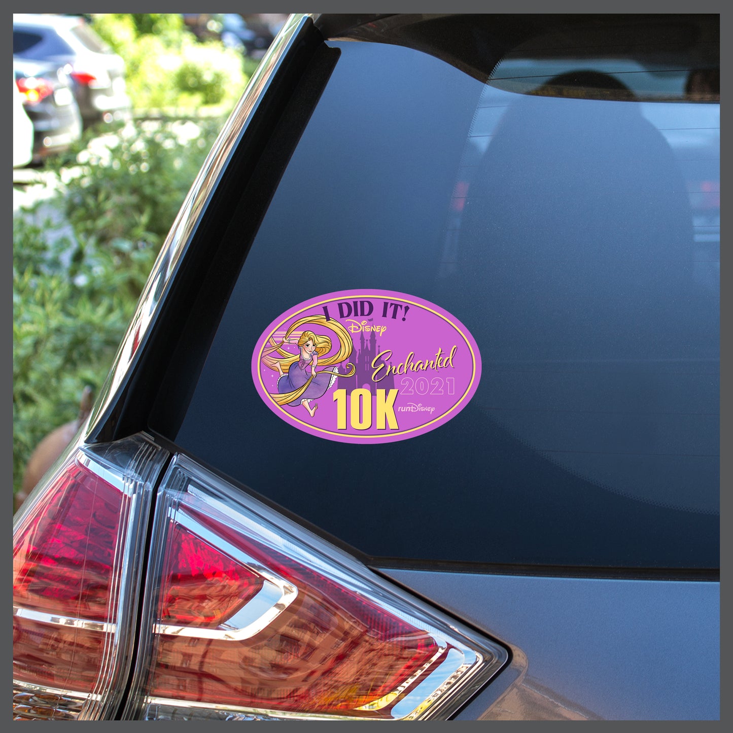 RunDisney Princess Half Marathon Weekend 2021 10K 6.2 Miles I DID IT Decal or Car Magnet