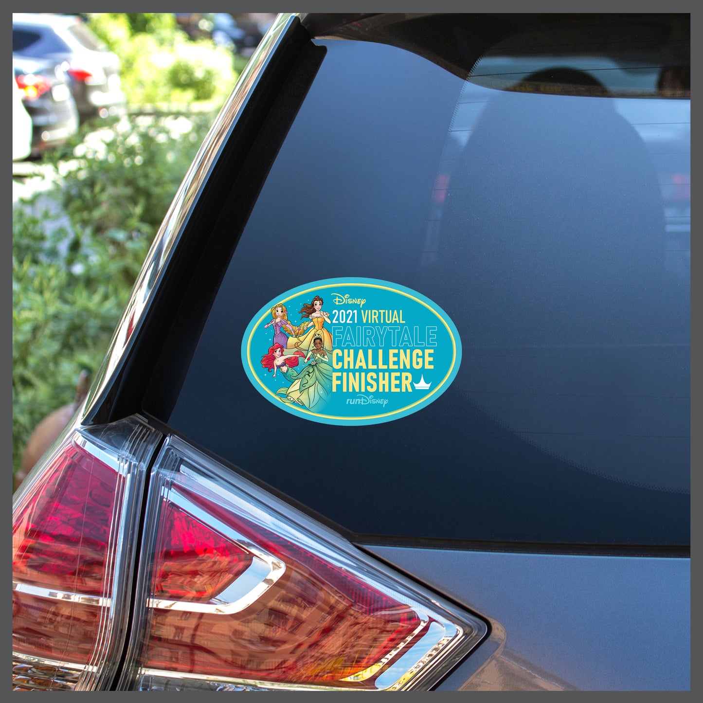 RunDisney Princess Half Marathon Weekend 2021 Fairy Tale Challenge 19.3 Miles FINISHER Decal or Car Magnet