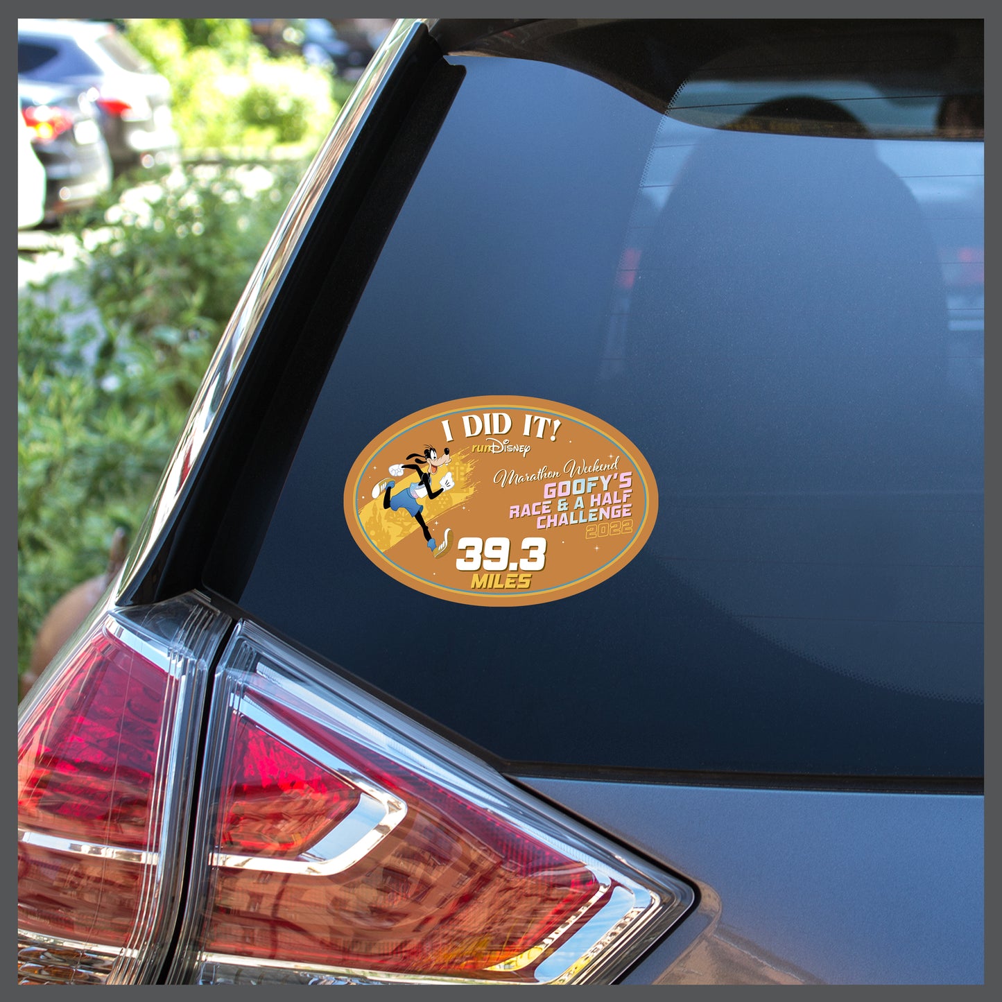 RunDisney Marathon Weekend 2022 Goofy Challenge 39.3 Miles I DID IT Decal or Car Magnet
