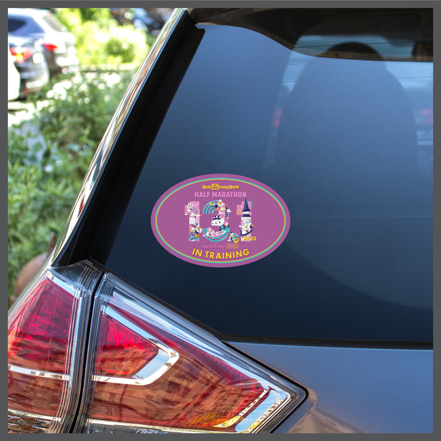 RunDisney Marathon Weekend 2024 Half Marathon 13.1 Miles IN TRAINING Decal or Car Magnet