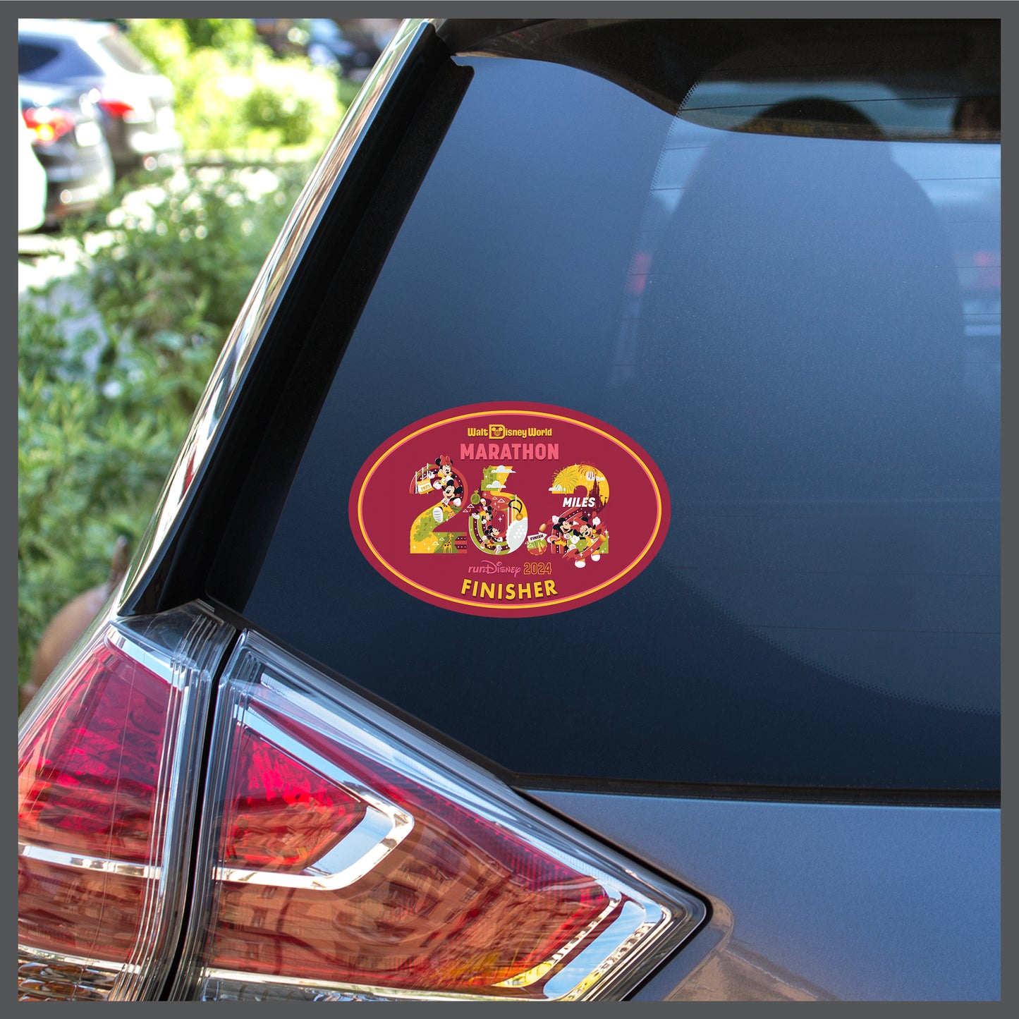 RunDisney Marathon Weekend 2024 Marathon 26.2 Miles FINISHER Decal or Car Magnet