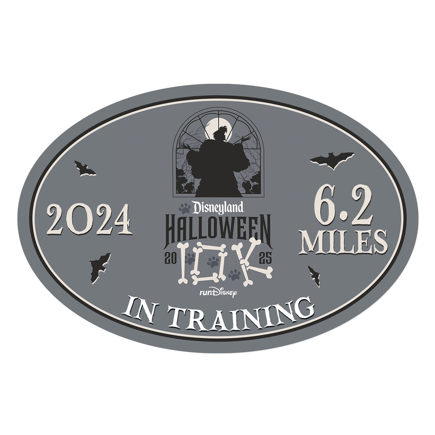 Disneyland Halloween Half Marathon Weekend 2025 10K 6.2 Miles IN TRAINING Decal or Car Magnet