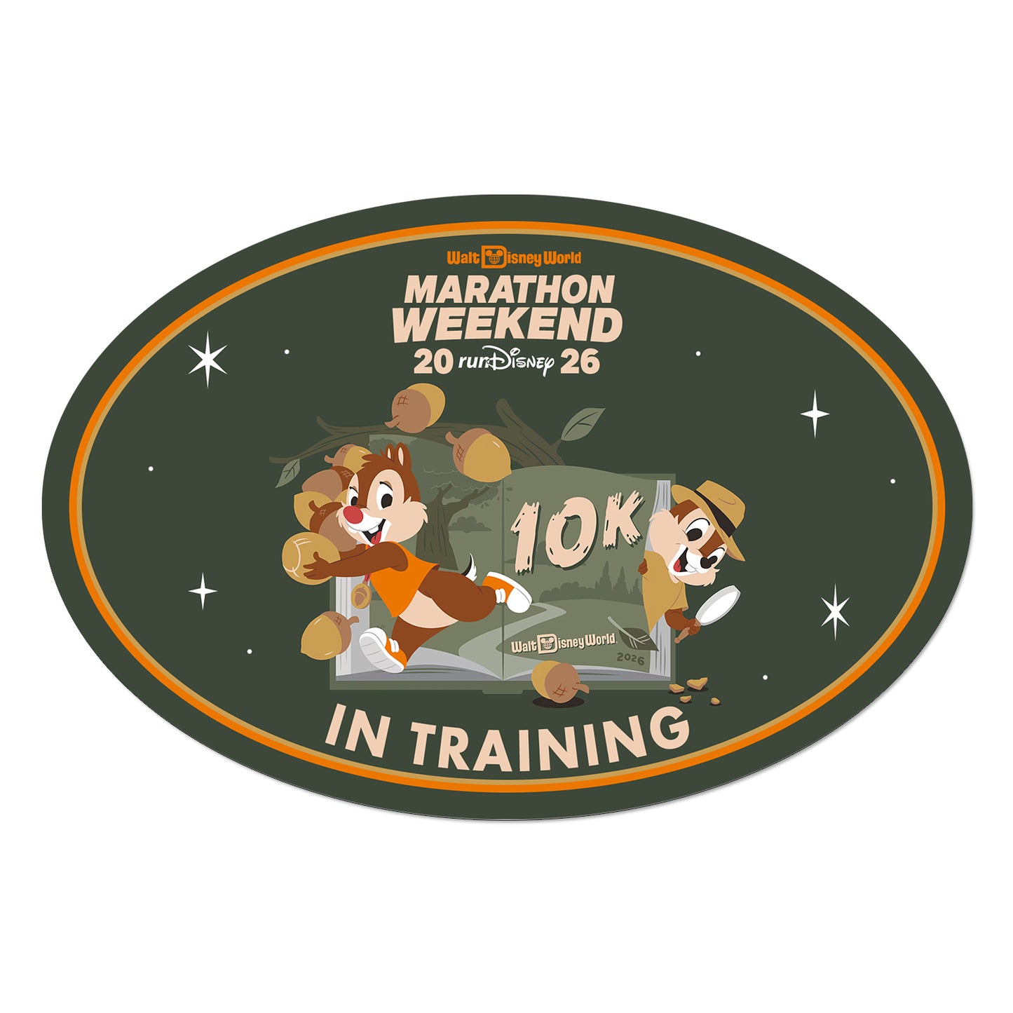 RunDisney Marathon Weekend 2026 10K 6.2 Miles IN TRAINING Decal or Car Magnet