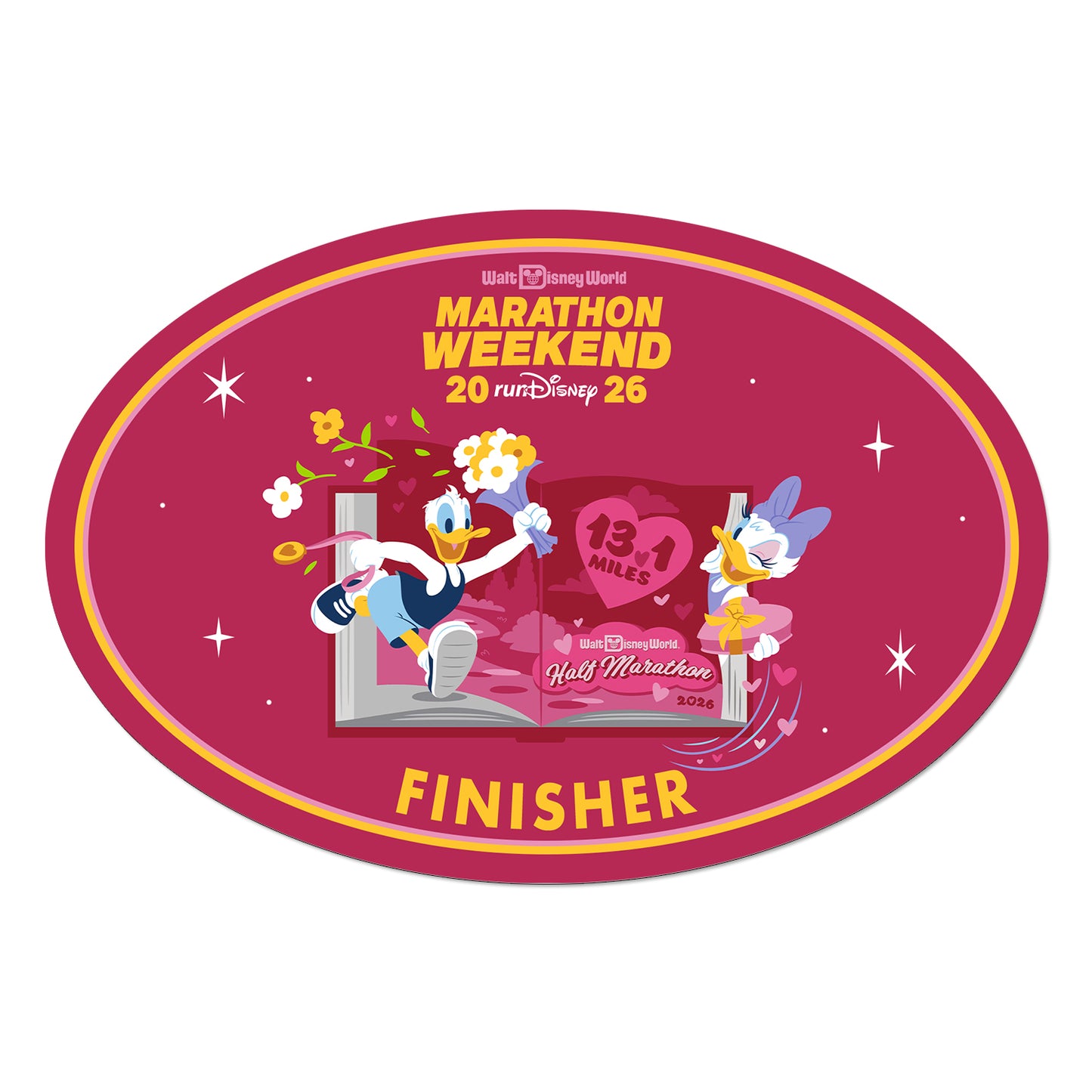 RunDisney Marathon Weekend 2026 Half Marathon 13.1 Miles FINISHER Decal or Car Magnet