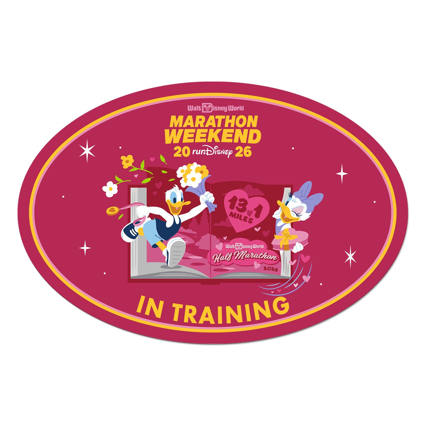 RunDisney Marathon Weekend 2026 Half Marathon 13.1 Miles IN TRAINING Decal or Car Magnet