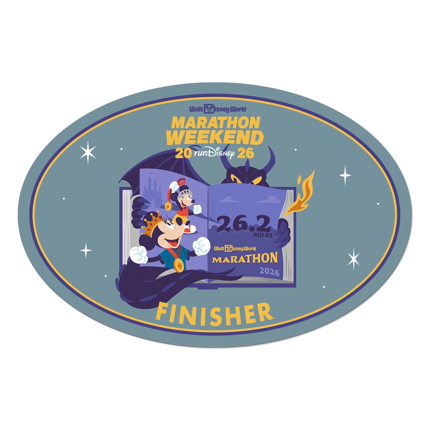 RunDisney Marathon Weekend 2026 Marathon 26.2 Miles FINISHER Decal or Car Magnet