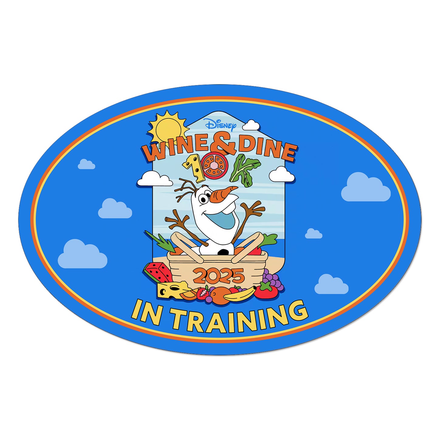 RunDisney Wine & Dine Weekend 2025 10K 6.2 Miles IN TRAINING Decal or Car Magnet