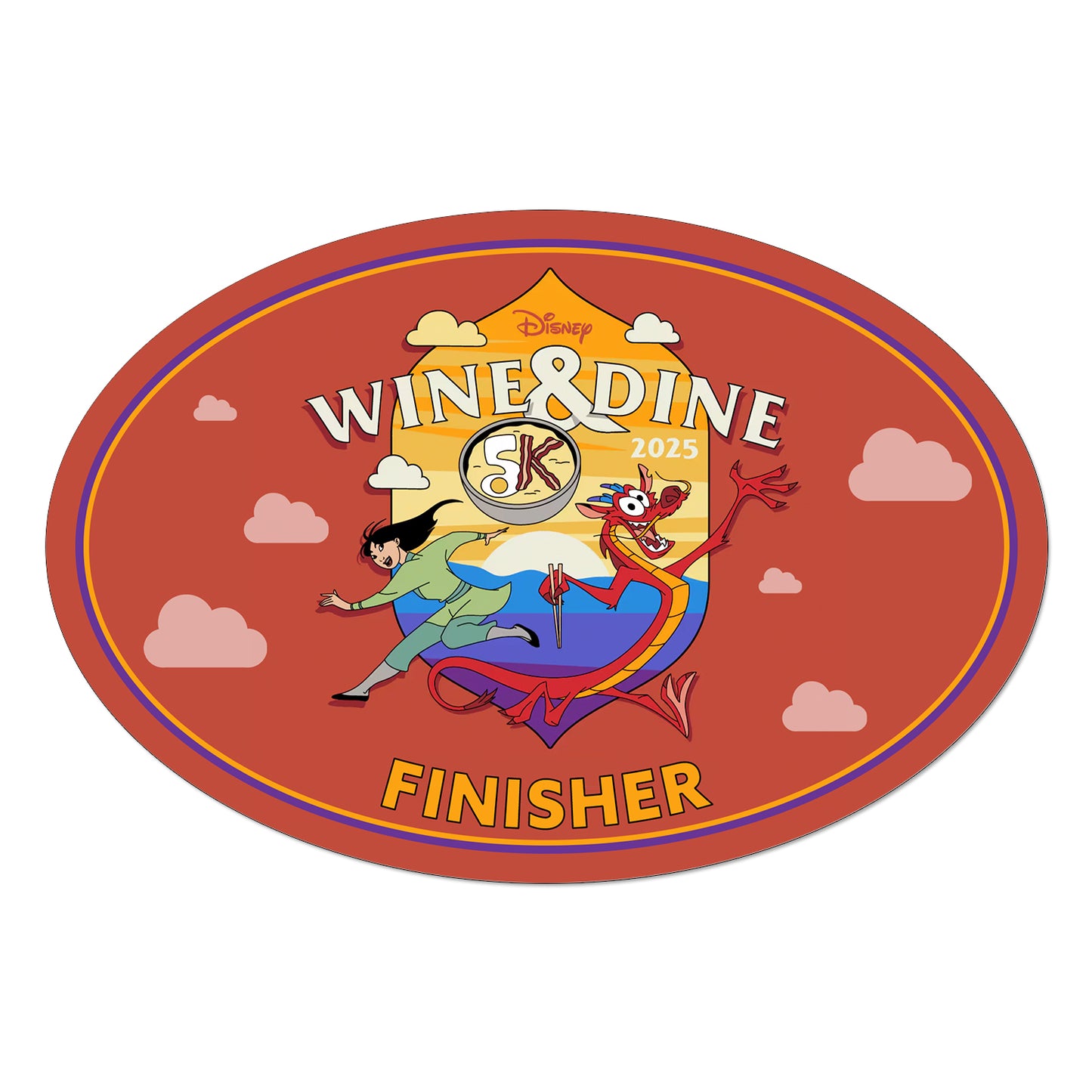 RunDisney Wine & Dine Weekend 2025 5K 3.1 Miles FINISHER Decal or Car Magnet
