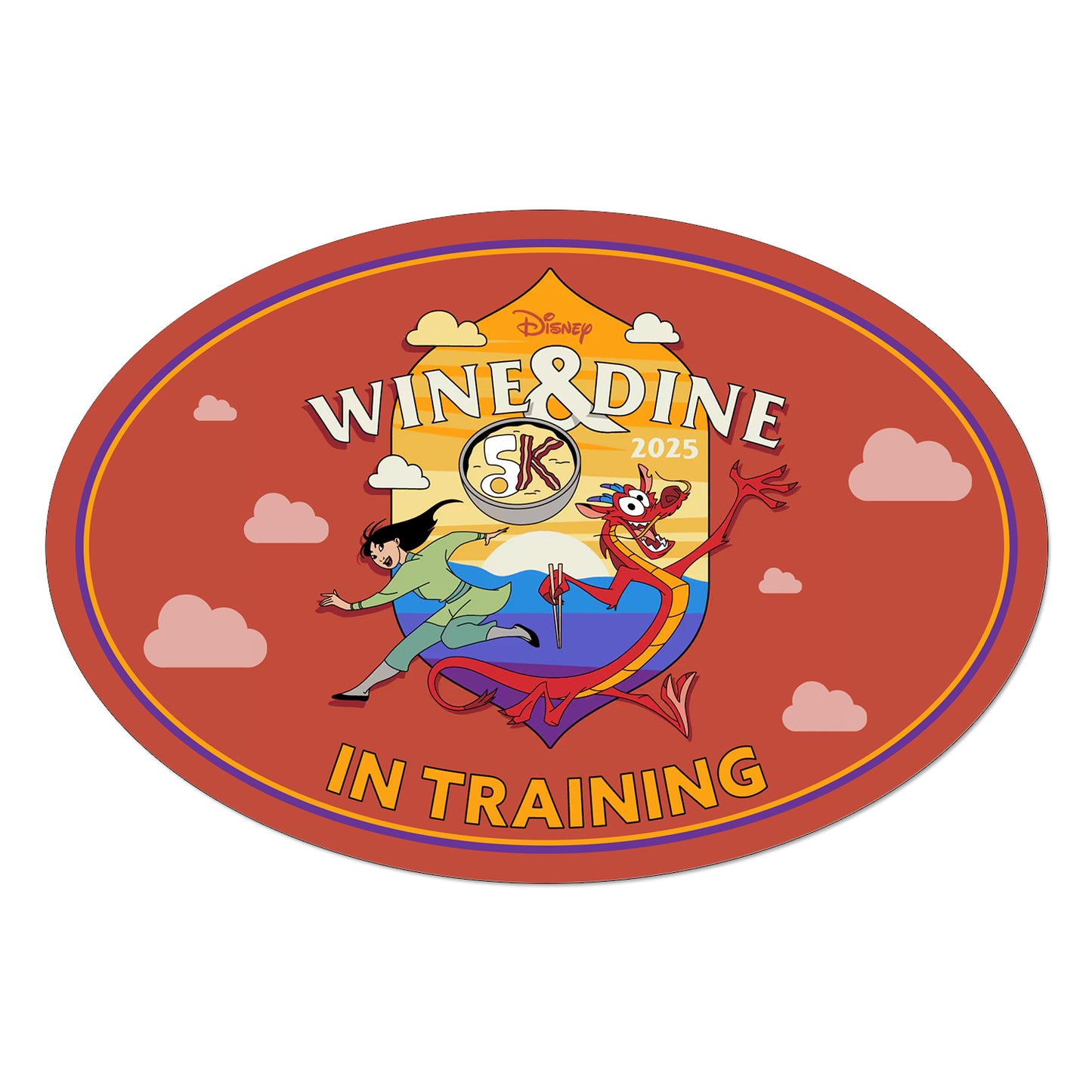 RunDisney Wine & Dine Weekend 2025 5K 3.1 Miles IN TRAINING Decal or Car Magnet