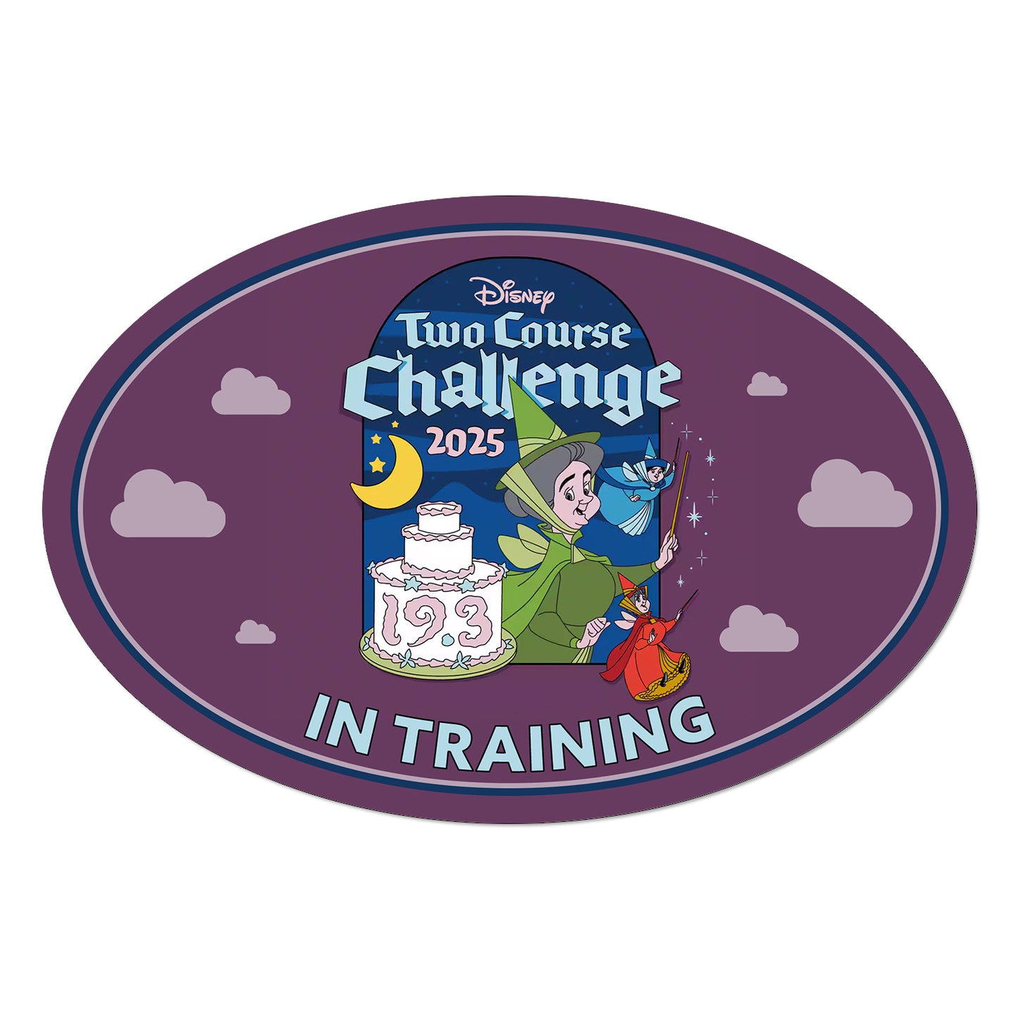 RunDisney Wine & Dine Weekend 2025 Two-Course Challenge 19.3 Miles IN TRAINING Decal or Car Magnet