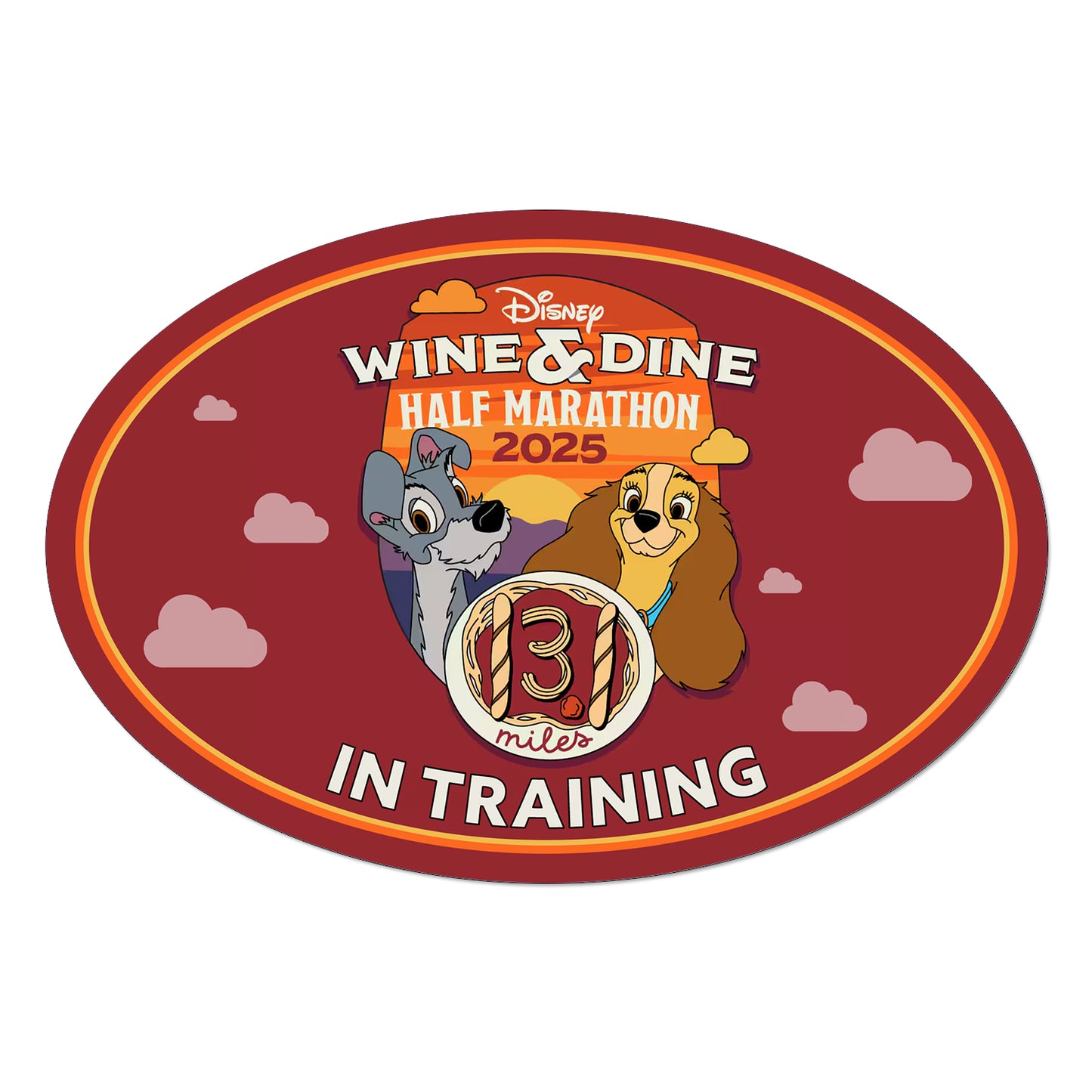 RunDisney Wine & Dine Weekend 2025 Half Marathon 13.1 Miles IN TRAINING Decal or Car Magnet