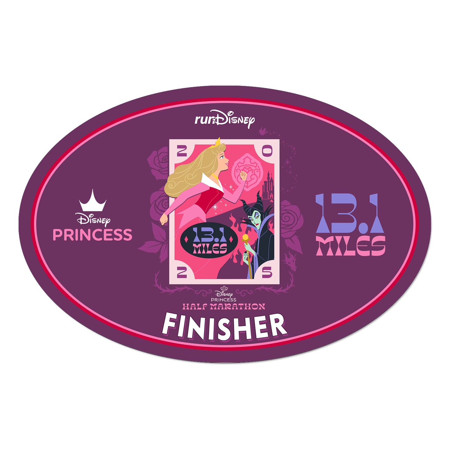 RunDisney Princess Half Marathon Weekend 2025 Princess Half Marathon 13.1 Miles FINISHER Decal or Car Magnet